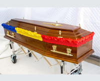 Asa de plástico para ataúd con alambre de acero interior, asa de alta resistencia para ataúd, herrajes funerarios para el mercado europeo