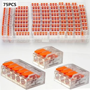 ชุดอุปกรณ์เชื่อมต่อสายไฟแบบก้านโยก 75 ชิ้น ขนาด 28-12 AWG สำหรับใช้งานข้ามประเทศ - Product Image 3