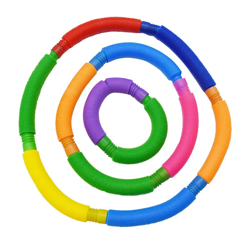 Hot Sale Children DIY Fidget Toys Bunmo Pop Tubes Colorful Magic Finger Sensory Toys