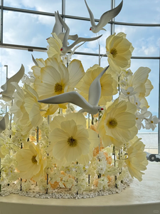Fleur géante en papier crépon personnalisée haut de gamme, fleur artificielle de grande taille pour la décoration florale de mariage, événements extérieurs et vitrines - Product Image 4