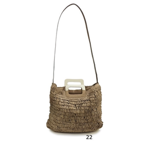 Borsa in Carta Intrecciata 42x30Cm, Borsa a Tracolla, BOLSO - Product Image 1