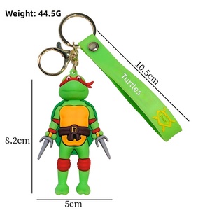 Porte-clés lumineux en silicone motif <span class=keywords><strong>Tortues</strong></span> <span class=keywords><strong>Ninja</strong></span>, pendentifs de sac en PVC, figurines en cuir, mousquetons, cadeaux <span class=keywords><strong>tortues</strong></span> - Product Image 3