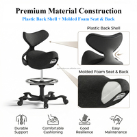 Chaise Selle Ergonomique Moderne de Haute Qualité avec Dossier Réglable et Cadre en Nylon pour Clinique Dentaire, Cabinet Médical, Tabouret de Salon