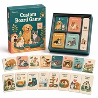 Jeu de cartes personnalisé pour l'éducation à l'adoption des animaux de compagnie, jeu de société éducatif, ensemble de cartes en papier imprimées multicolores pour les refuges et les écoles