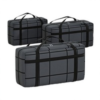 Sac à dos de voyage robuste 40L pour dortoir universitaire, grand sac de rangement pour déménagement, en tissu, avec poignées solides et fermetures éclair, gain de place