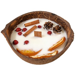 Velas Aromáticas Lebao <span class=keywords><strong>de</strong></span> Cáscara <span class=keywords><strong>de</strong></span> Coco con Flores Secas, Fragancia Fresca y Ligera, Adornos <span class=keywords><strong>de</strong></span> Velas <span class=keywords><strong>para</strong></span> Dormitorio, Aroma a Frutas - Product Image 4