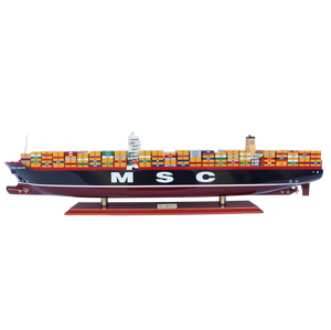 เรือบรรทุกสินค้าจำลองไม้ทำมือ GIA NHIEN รุ่น MSC Oscar ขนาดใหญ่ คุณภาพสูง เหมาะสำหรับตั้งโชว์ - Product Image 1