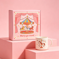 Boîte en carton ondulé personnalisée sur le thème du cirque, emballage cadeau pour marques de détail avec graphisme de marque et présentation en magasin