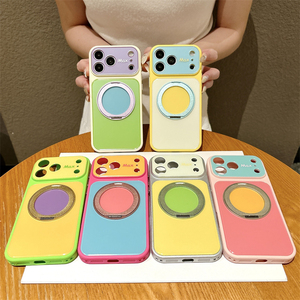 Funda para iPhone 18 17 con diseño de contraste colorido de verano 2 en 1, refrigeración, protección de lente y soporte giratorio 360°, ¡el artículo más vendido! - Product Image 1