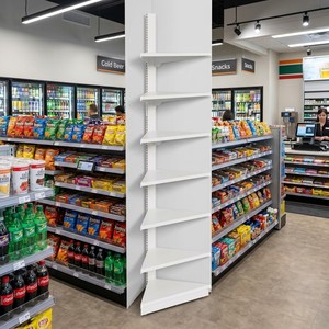 Étagère d'angle extérieure commerciale pour supermarché, 2000 mm de hauteur, gondole en acier réglable pour affichage en magasin de détail - Product Image 3