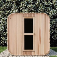 Sauna populaire pour 4 à 8 personnes, espace carré extérieur, vapeur avec poêle à bois