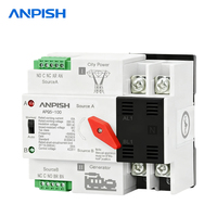 Prix usine Commutateur de transfert automatique (ATS) à double alimentation ininterrompue 2P 4P 63A-125A 220V Rail DIN pour générateur solaire