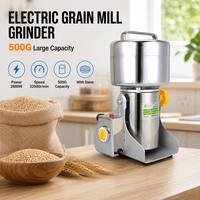 Moulin à épices électrique portable de 500 g pour cuisine, aliments secs, herbes, sel, céréales – Vente en gros