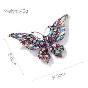 Broche Papillon Personnalisée, Design Tendance, Accessoire de Vêtement Élégant, Goutte d'Huile, Alliage Plaqué Or, pour Mariage et Fiançailles Féminines - Product Image 4