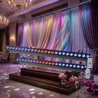 Barre lumineuse LED RGBW 24*4W à pixels, 8 zones à contrôle individuel, DMX, projecteur mural de scène, aluminium, IP20