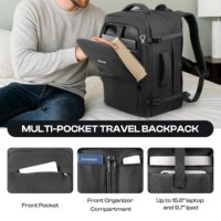 Mochila de ocio con puerto USB personalizado, extra grande, expandible, para portátil, para viajes, negocios, desplazamientos, entrenamiento