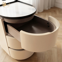 Chariot de Salon Courbé de Luxe Moderne avec Support pour Sèche-Cheveux - Chariot de Coiffeur Roulant Multi-Tiroirs et Organisateur de Rangement pour Produits de Beauté