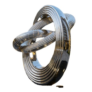 Luxury Hollow-out Polished Metal Sculpture Stainless Steel Statue <b>for</b> <b>Garden</b> Decor - Product Image 5