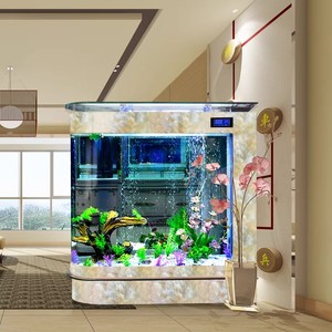 Modern Luxe <span class=keywords><strong>Bullet</strong></span> Visbak <span class=keywords><strong>Aquarium</strong></span> 600L Ovale Vorm Eco-vriendelijke Glazen Scheidingswand Aanpasbaar Grote Goudvisbak - Product Image 4