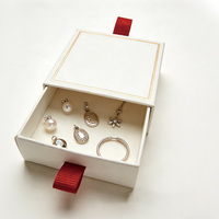 Boîte à bijoux personnalisée avec impression dorée et insert en papier pour collier, bracelet, emballage pour petites entreprises