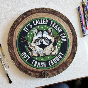 Patchs brodés personnalisés en tissu sergé durable, multifonctionnels, thermocollants, motif raton laveur, pour tentes de camping, chasse et pêche en extérieur - Product Image 3