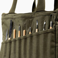 Sac fourre-tout en toile durable avec logo personnalisé, certifié BSCI, 30 poches, pour fournitures artistiques, rangement, outils de poterie, sac de stade