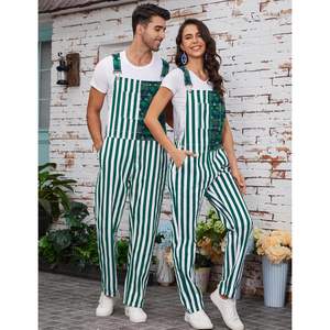 Overol Personalizado a Rayas para Hombre con Tirantes Ajustables y Bolsillos - Product Image 3