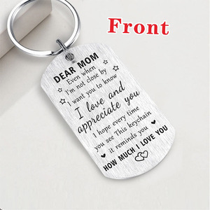 Regalo para Mamá, Llavero Personalizable de Acero Inoxidable, Llavero de <span class=keywords><strong>Feliz</strong></span> <span class=keywords><strong>Cumpleaños</strong></span>, Regalos con la Frase 'Recuerda que te quiero', Papá, Mamá, Abuela - Product Image 4