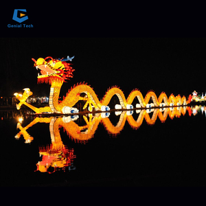 Enorme Farolillo de Dragón Colorido, Festival de los Farolillos Chinos, Farolillo de Seda con Forma de Dragón - Product Image 4