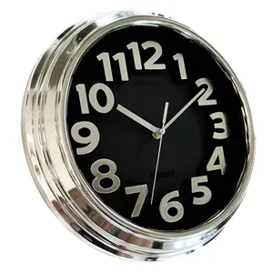 NE-A2972 Hot Sale Fashion And Simple Decoration Advertising Direct injection font Round 12.5 Inch plastic Wall Clock
