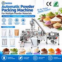 Machine d'emballage de sachets préformés en acier inoxydable 304 avec remplisseur à vis sans fin pour poudre de cacao, poudre de curcuma, poudre alimentaire