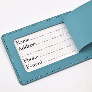 Juego de Etiquetas para Equipaje con Logotipo Personalizado 2025, PU Ecológico que Cambia de Color, Modelo P-2671 con Grabado en Relieve, Porta Boletos - Product Image 3