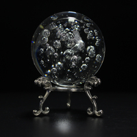 50mm 60mm 80mm clair cristal naturel bulle sphère Feng Shui Style traditionnel Laser verre Air bulle boule pour la décoration