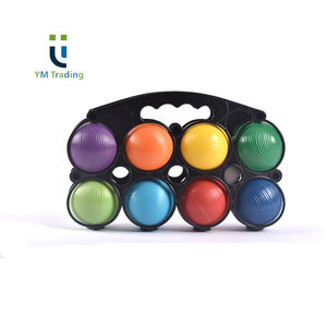 Multi-colore 7 cm <span class=keywords><strong>Bocce</strong></span> Set di <span class=keywords><strong>plastica</strong></span> giocattolo sportivo spiaggia/prato gioco <span class=keywords><strong>Bocce</strong></span> con custodia per bambini e adulti - Product Image 1