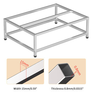 Support de service en acier inoxydable 1/6 à une rangée pour les magasins de thé au lait, compartiment pour poudre de fruits et assaisonnements, utilisation commerciale sur comptoir - Product Image 2