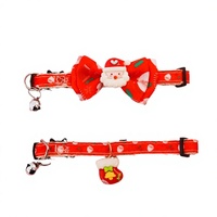 Ensemble collier et nœud papillon de Noël pour animaux de compagnie, collier réglable pour chien et chat avec clochette et boucle de sécurité, accessoire de fête