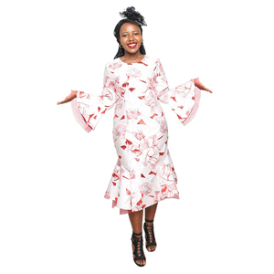 Robe de soirée longue rose vif de luxe grande taille, style turc, décontractée, pour femmes africaines - Product Image 3