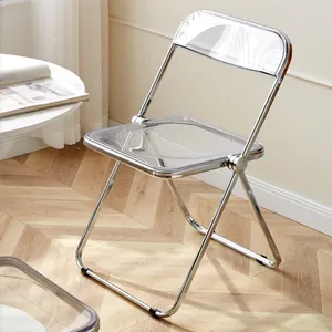 Складное акриловое кресло, роскошный современный отдых в скандинавском стиле, металлическая мебель для дома, для гостиной
