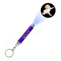 Lampe torche projecteur LED en métal avec logo personnalisable pour cadeaux promotionnels et mousquetons