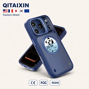 Custodia Smart Screen per <span class=keywords><strong>iPhone</strong></span> 15 16 17, con Display Rotondo Touch da 1.52 pollici, Bluetooth 6.0 e Notifiche Ora e Meteo - Product Image 1