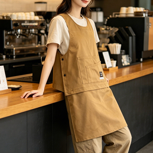 Tablier <span class=keywords><strong>de</strong></span> Serveur Amovible Long et Imperméable pour Hommes et Femmes, Tablier <span class=keywords><strong>de</strong></span> <span class=keywords><strong>Cuisine</strong></span>, Vêtements <span class=keywords><strong>de</strong></span> Travail pour Salon <span class=keywords><strong>de</strong></span> Manucure, Café, Nettoyage - Product Image 5