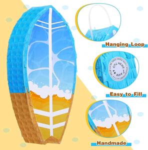 <b>Summer</b> Hawaii Beach Birthday Pinata <b>Decorations</b> with Surfboard Design Paper Material - Product Image 2