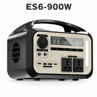 Centrale Électrique Portable OEM ES6-900W 900W 480Wh LiFePO4 à Onde Sinusoïdale Pure, Générateur Solaire 220V avec Double Port PD Type-C 65W pour l'Extérieur