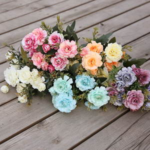 Bouquets <span class=keywords><strong>de</strong></span> Fausse Rose pour Décoration <span class=keywords><strong>de</strong></span> Mariage Artificielle, <span class=keywords><strong>Hortensia</strong></span> et <span class=keywords><strong>Pivoine</strong></span> en Soie, pour Décoration <span class=keywords><strong>de</strong></span> Mariage - Product Image 1