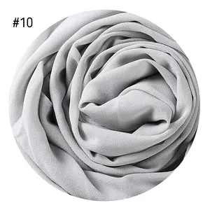 Wholesale Ready To Wear Best High Quality New Product Premium Chiffon High Quality Silk Scarf 180*70 Hijab Right Angle Veil
