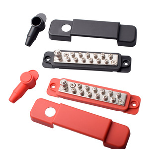 Barra de Distribución MoTuBike de 12 Posiciones 150A para Baterías de RV y Barcos, Rojo y Negro, 12V-48V - Product Image 5