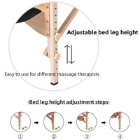 Table de massage pliable légère et portable, réglable en hauteur, 300 kg, pour salon de beauté moderne, salle de sport, salle de bain - Vente en gros usine