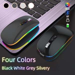 Ratón inalámbrico RGB personalizado para portátiles <span class=keywords><strong>Apple</strong></span>, ratón vertical delgado y ergonómico recargable por USB, para tecnología Bluetooth - Product Image 5