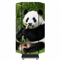 Affichage numérique LED pliable sur pied 1920x1280mm P1.86, écran d'affichage publicitaire vertical
