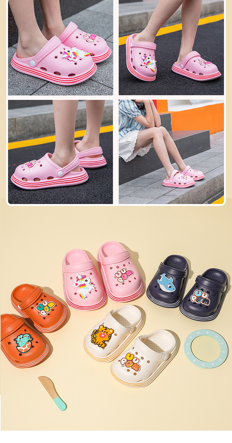 Cute Cartoons Kids Clogs Summer Garden Beach Slippers Sandals Children Hole Shoes